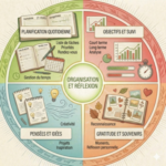 Infographie circulaire présentant les 4 piliers du Journal Phytothérapeutique : nom latin, galénique, dosages et ressentis physiologiques.