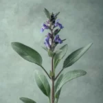 Sauge officinale aux feuilles gris-vert duveteuses