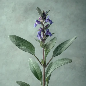 Sauge officinale aux feuilles gris-vert duveteuses