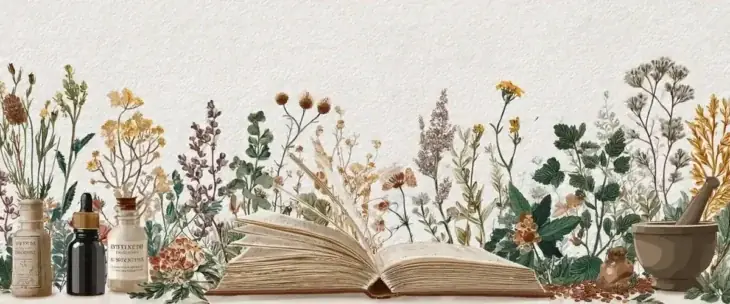 Phytothérapie : illustration botanique de plantes médicinales et livre d'herboristerie pour apprendre l'usage des remèdes naturels sur Herba-Mor