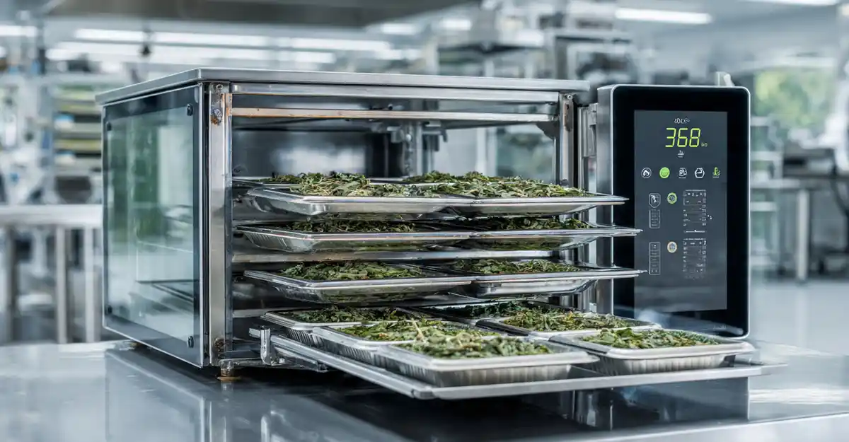 Réglage température déshydrateur plantes Déshydrateur électrique réglé à 35 degrés pour sécher des racines de plantes sans les cuire