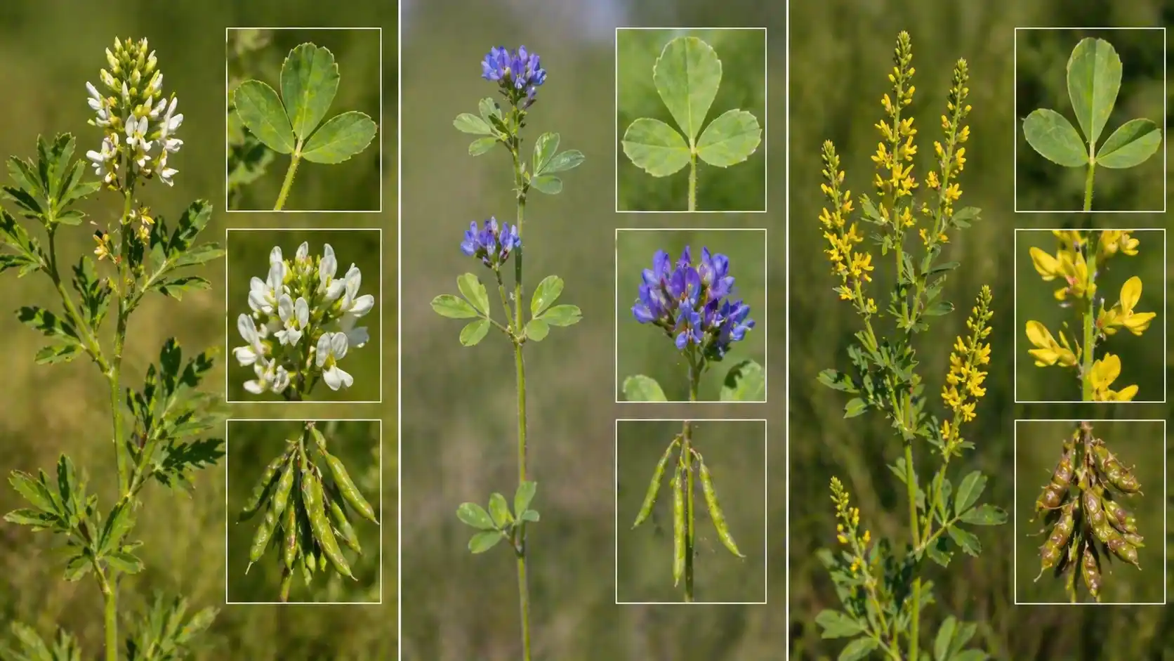 Tableau de comparaison botanique du yucca médicinal Identification botanique : Yucca filamentosa médicinal aux filaments blancs vs espèces ornementales