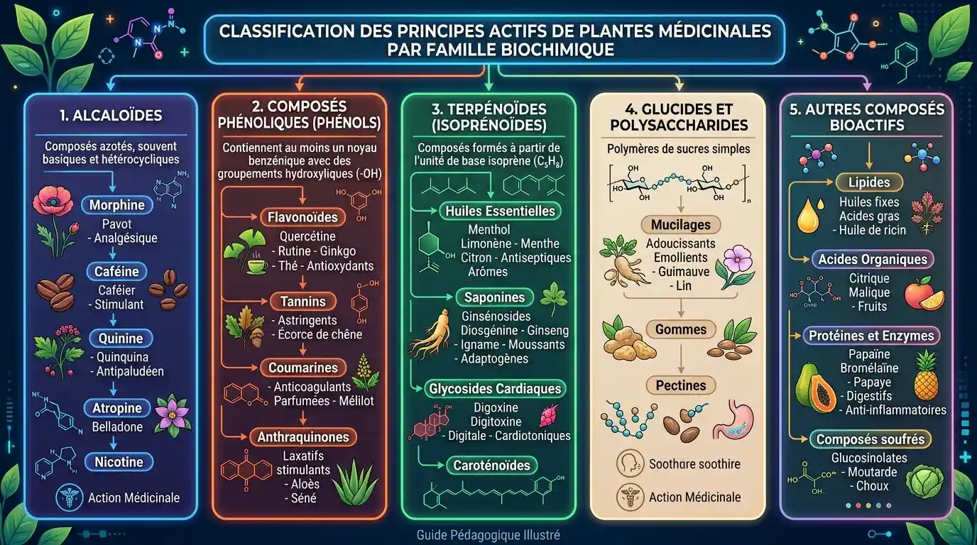 Classification des principes actifs des plantes médicinales par famille biochimique classification principes actifs plantes médicinales familles biochimiques
