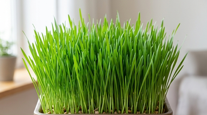 L'herbe à mâcher est non toxique pour les chats et aide la digestion Herbe à mâcher pour chats — blé germé et orge, plante non toxique
