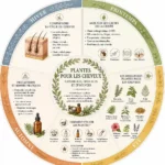 Plantes pour les cheveux : infographie des meilleures plantes pour limiter la chute et favoriser la repousse