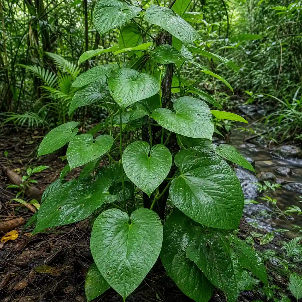Kava (Piper methysticum), utilisées traditionnellement pour préparer une boisson avec ses racines